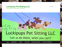 Tablet Screenshot of luckipups.com